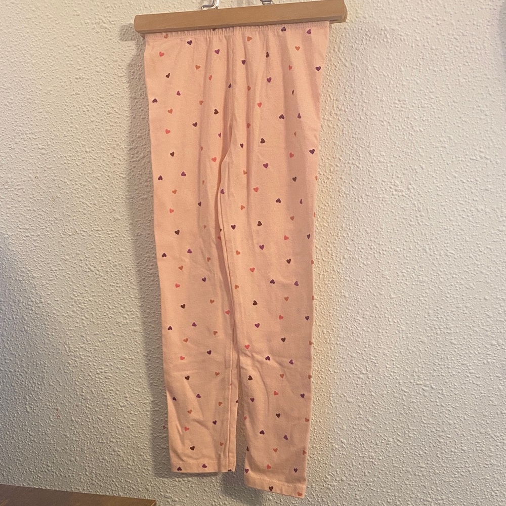 Pink Heart Patterned Leggings